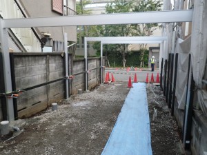 旗竿地 制約の多い敷お庭の活用 横浜市のエクステリア 外構 Yamaso